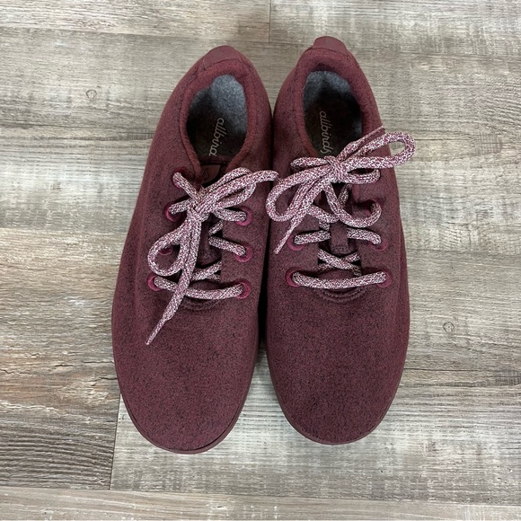 Allbirds Womens Wool Runners Shoes 9 Sneakers Comfort Casual Lightweight Maroon - Picture 2 of 10